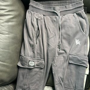 YoungLA charcoal cargo joggers size L